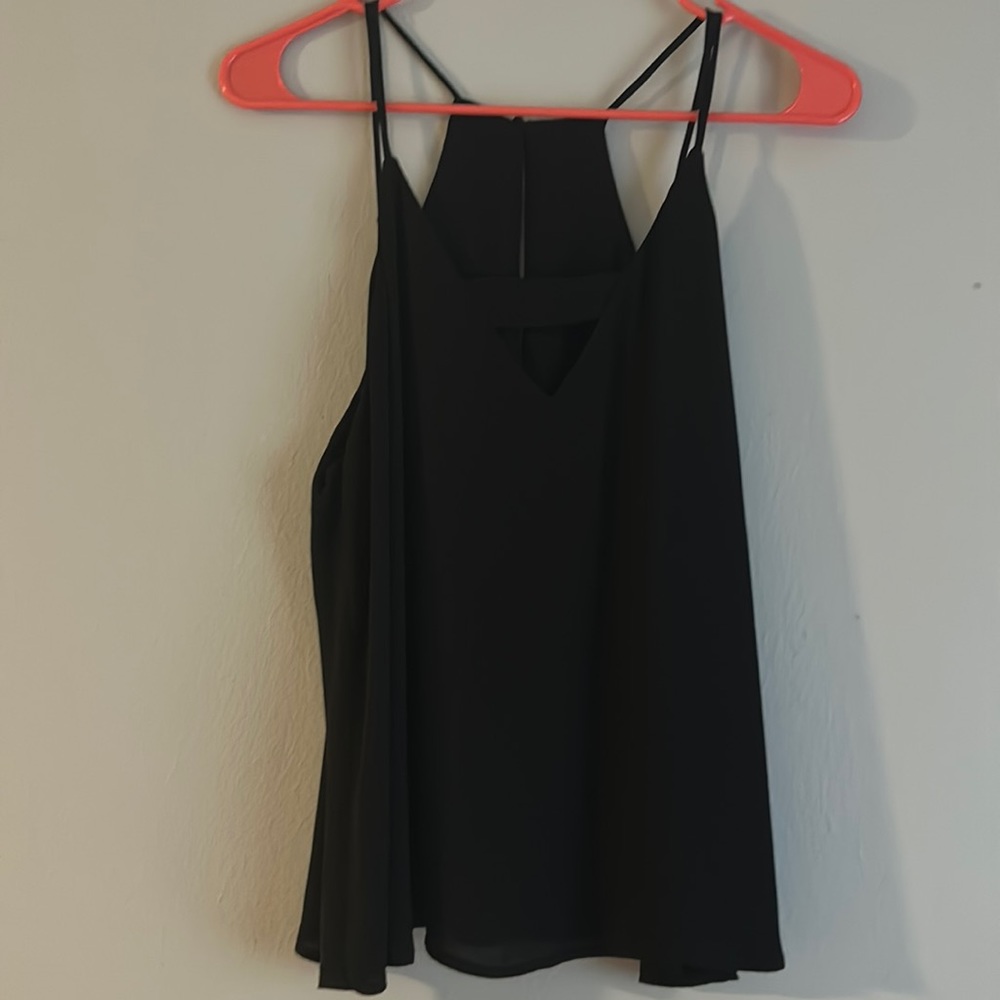 Strappy black tank top
